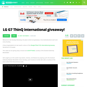 Win an LG G7 ThinQ
