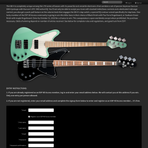 Win an LTD GB-4 Bass Guitar