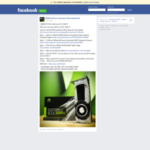 Win an NVIDIA GeForce GTX 1080 Ti - NVIDIA ANZ