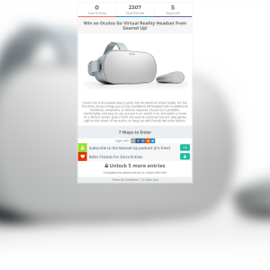 Win an Oculus Go Virtual Reality Headset from Geared Up