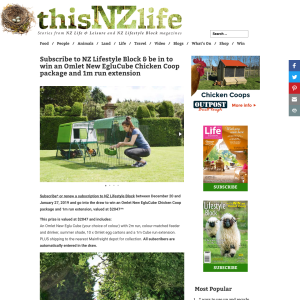 This Nz Life Win An Omlet New Eglucube Chicken Coop Package And 1m