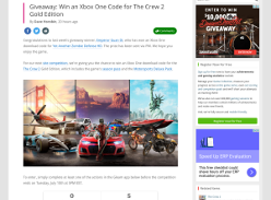 Win an Xbox One Download Code for The Crew 2 Gold Edition