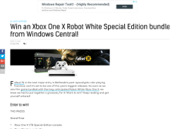 Win an Xbox One X Robot White Special Edition bundle