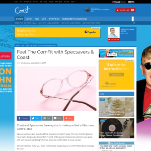 Win and Feel The ComFit with Specsavers & Coast!