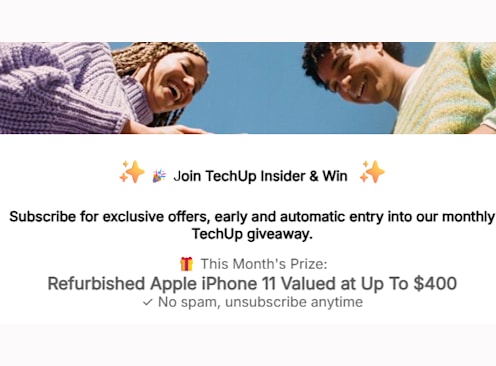 Win an Apple Iphone 11 up to $400 - TechUp