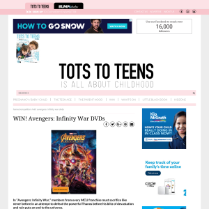 Win Avengers: Infinity War DVDs