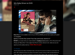 Win Baby Driver on DVD