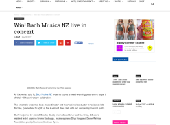 Win Bach Musica NZ live in concert