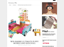 Win Barbie Ultimate Puppy Mobile and Ken Doll