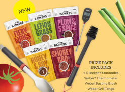 Win Barkers of Geraldine Marinades and Weber BBQ Kit