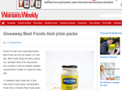 Win Best Foods Aioli prize packs