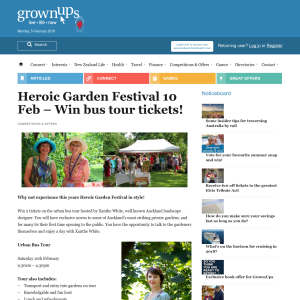 Win bus tour tickets to Heroic Garden Festival