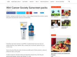 Win Cancer Society Sunscreen packs