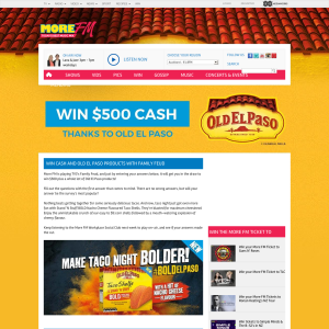 Win cash and Old El Paso products with Family Feud