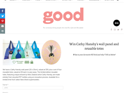 Win Cathy Hansby’s wall panel and reusable totes