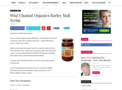 Win Chantal Organics Barley Malt Syrup