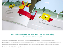 Win Children’s book My New Red Car by David Minty