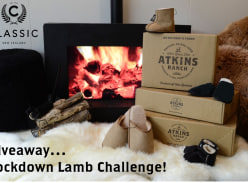 Win Classic Sheepskins slippers and a box of Atkins Ranch lamb