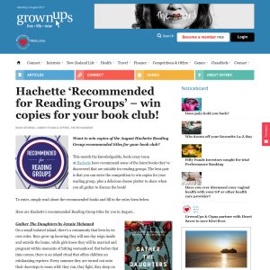 Win copies of the August Hachette Reading Group recommended titles for your book club