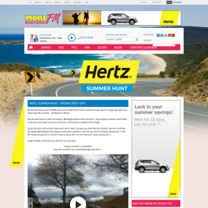 Win daily prizes of $500 petrol and a $250 Hertz rental summer escape voucher