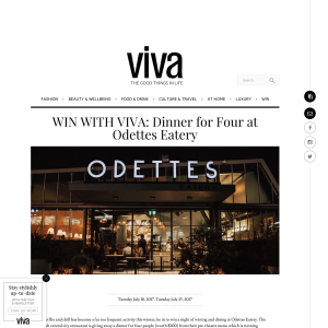 Win Dinner for Four at Odettes Eatery