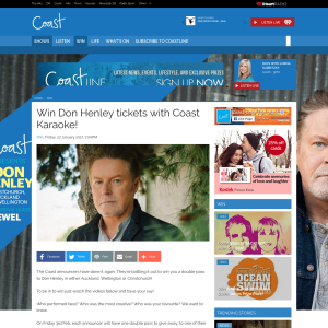 Win Don Henley tickets with Coast Karaoke