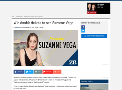 Win double tickets to see Suzanne Vega