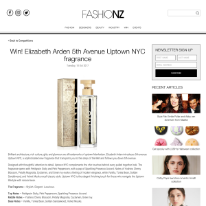 Win Elizabeth Arden 5th Avenue Uptown NYC fragrance