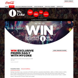 Win Exclusive Prizes Daily with MyCoke