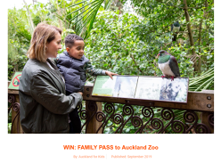 Win Family Pass to Auckland Zoo
