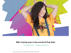 Win family pass to Zoe and the K-Pop Kids