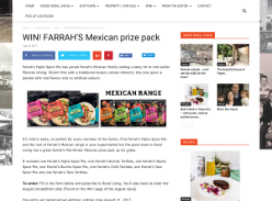 WIN! FARRAH?S Mexican prize pack