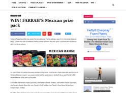 Win FARRAH?S Mexican prize pack