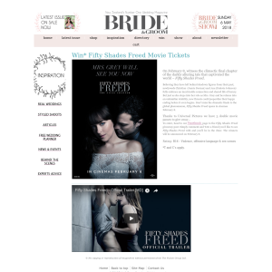 Win Fifty Shades Freed Movie Tickets