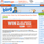 Win Flicks Top 100 Greatest Movies Ever Made!
