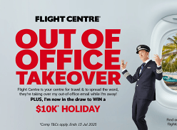 Win a $10K Flight Centre Holiday Credit