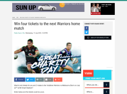 Win four tickets to the next Warriors home match