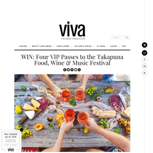 Win Four VIP Passes to the Takapuna Food, Wine & Music Festival