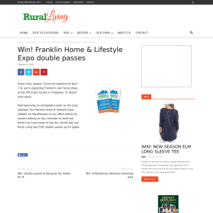 Win Franklin Home & Lifestyle Expo double passes