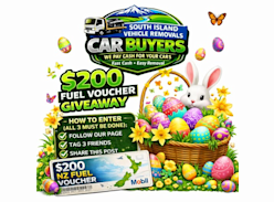 Win a $200 Fuel Voucher - South island Vehicle Removals