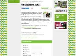 Win garden movie tickets