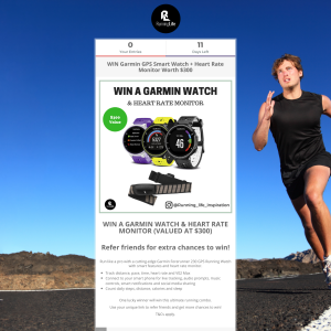 WIN Garmin GPS Smart Watch + Heart Rate Monitor