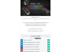Win Geil Super Luce RBG 16GB (8gbx2) DDR4 3000 Memory or 1 of 2 Enermax 120mm Case Fan Packs