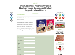 Win Goodness Kitchen Organic Blueberry and Goodness Kitchen Organic Mixed Berry