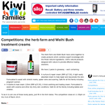 Win herb farm and Waihi Bush treatment creams