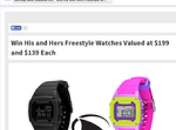 Win His and Hers Freestyle Watches Valued at $199 and $139 Each