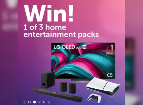 Win 1 of 3 Ultimate Home Entertainment Prize Packs - Chorus