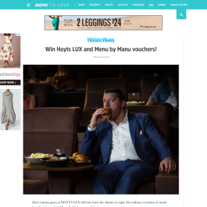 Win Hoyts LUX and Menu by Manu vouchers