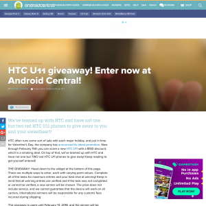 Win HTC U11 Smartphones