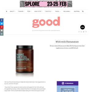 Win Humanature's Make Me Feel Smarter brain food supplement